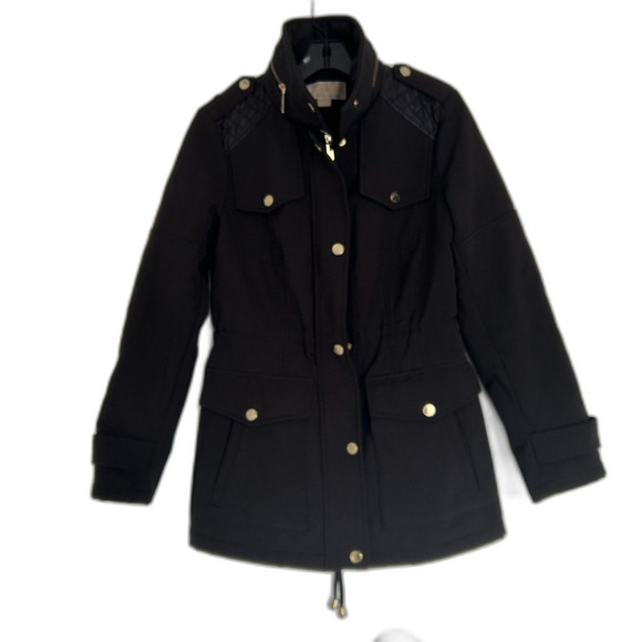 Michael Michael Kors Black Gold Accent Full Zip Jacket Size XS - Picture 3 of 16